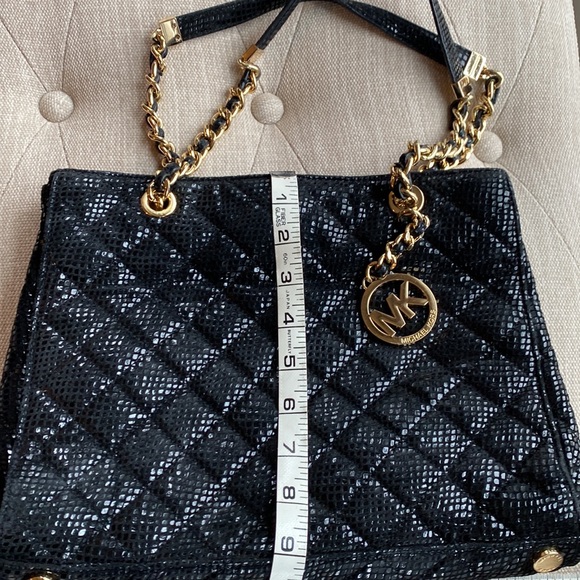 “Michael” by Michael Kors Embossed Reptile Leather Bag - Picture 7 of 9